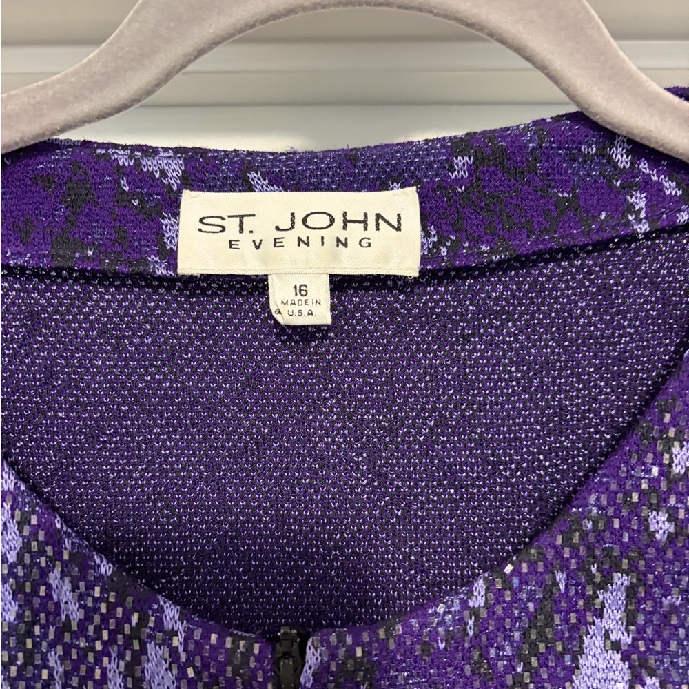 St. John Evening Patterned Knit Jacket - image 2